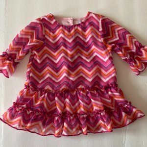 Vitamins Baby 9M Chevron Print Top - Pink